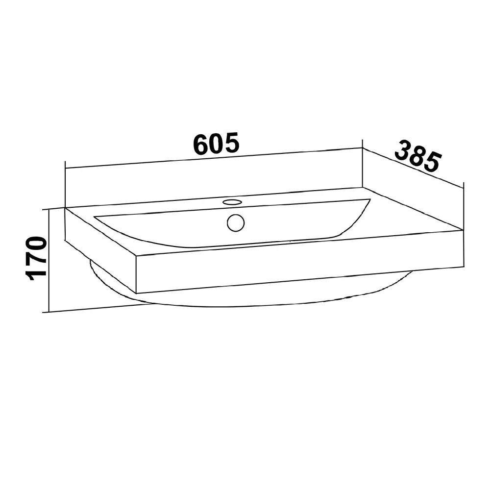 Фото 3 Раковина накладная Cersanit moduo slim S-UM-MOD60SL/1 60см цвет белый Фото 3 Раковина накладная Cersanit moduo slim S-UM-MOD60SL/1 60см цвет белый