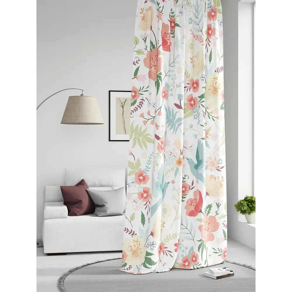 Фото Штора на шторной ленте Comfy Way Нилсти - 124 CW593124-260, 260x150 см, цвет бежевый Фото Штора на шторной ленте Comfy Way Нилсти - 124 CW593124-260, 260x150 см, цвет бежевый