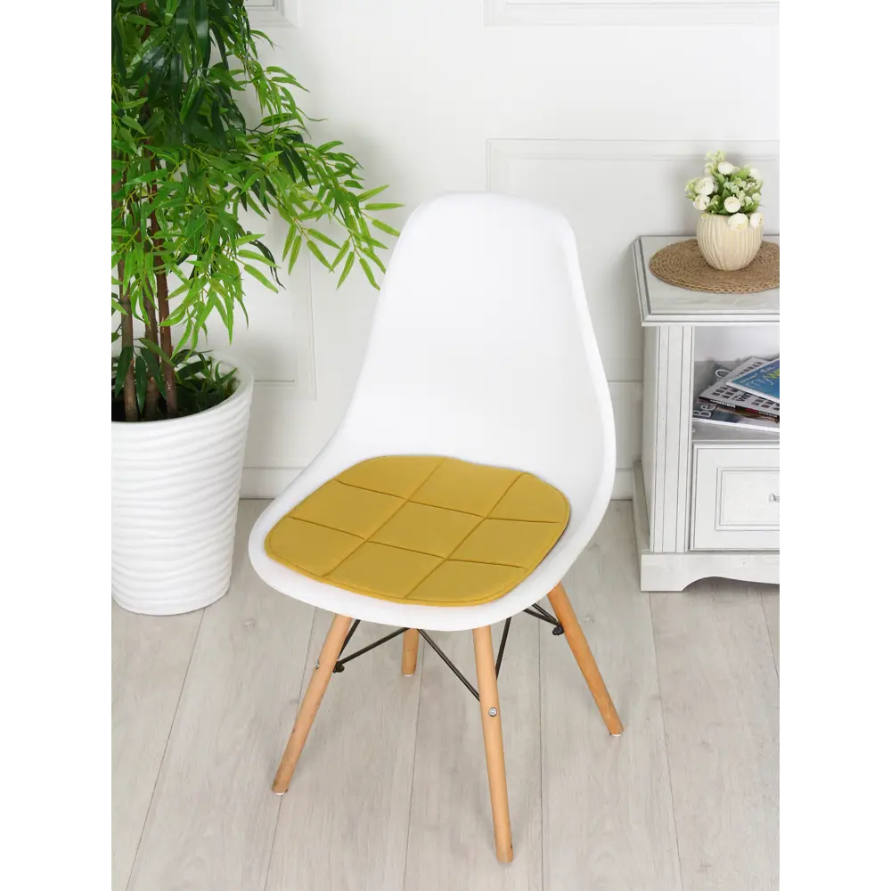 Фото 2 Подушка для стула Bio-line PSK9/Желтый, 39x40 см, цвет желтый Фото 2 Подушка для стула Bio-line PSK9/Желтый, 39x40 см, цвет желтый
