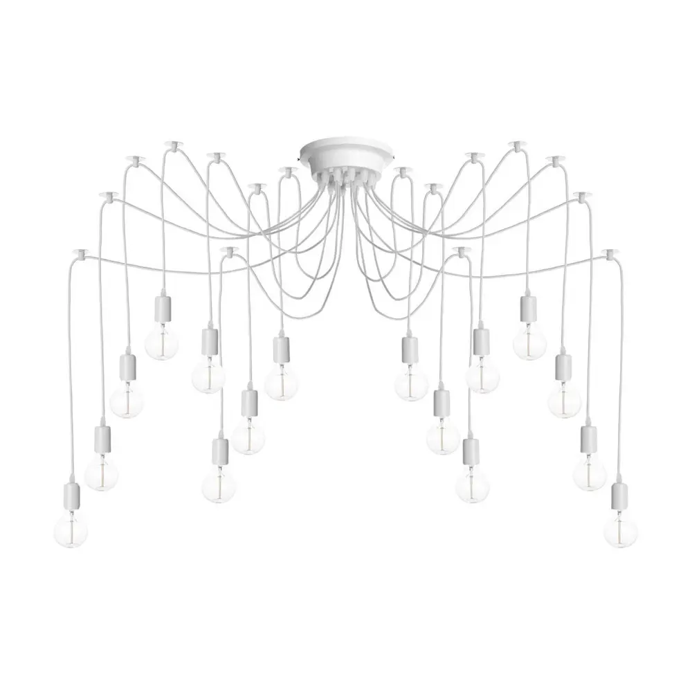 Фото Люстра-паук Loft It Spider Lf_loft1162w_16 16 ламп 25.14 м² цвет белый Фото Люстра-паук Loft It Spider Lf_loft1162w_16 16 ламп 25.14 м² цвет белый