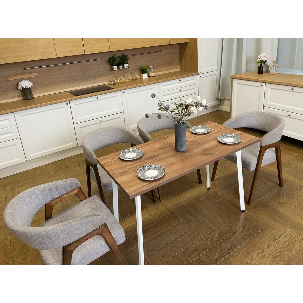 Фото 2 Кухонный стол Diko Loft Delight Dining DL-868300 120х60х75 см цвет дуб табачный Фото 2 Кухонный стол Diko Loft Delight Dining DL-868300 120х60х75 см цвет дуб табачный