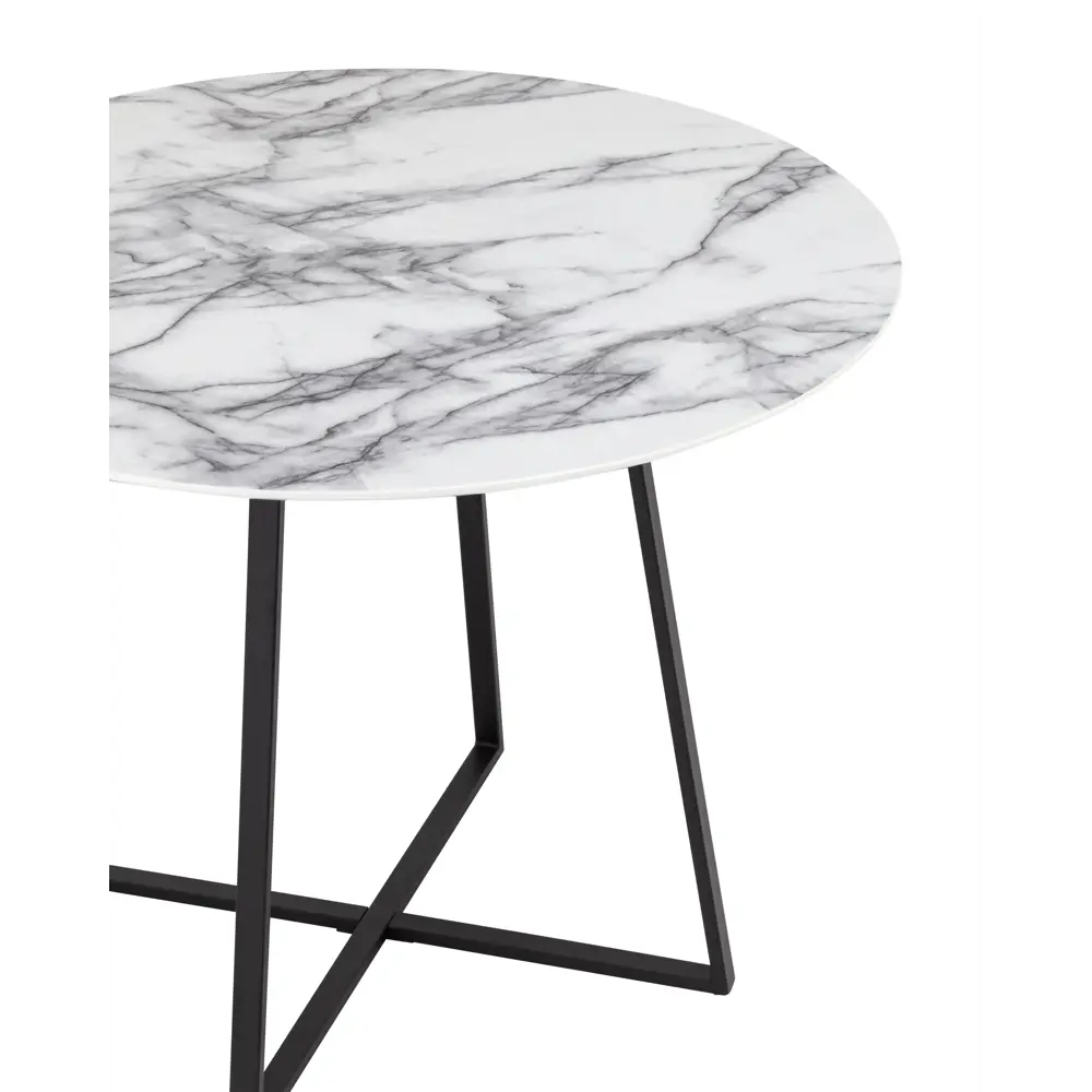 Фото 5 Кухонный стол круглый Stool group 100x100 см мдф цвет белый мрамор Фото 5 Кухонный стол круглый Stool group 100x100 см мдф цвет белый мрамор