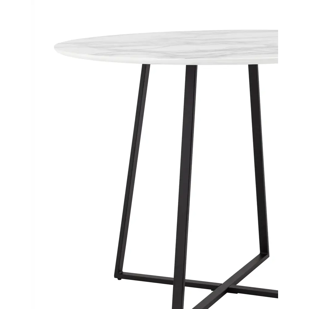 Фото 7 Кухонный стол круглый Stool group 100x100 см мдф цвет белый мрамор Фото 7 Кухонный стол круглый Stool group 100x100 см мдф цвет белый мрамор