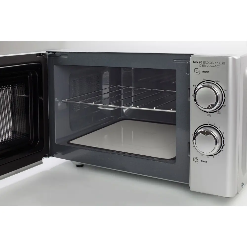 Фото 5 Отдельностоящая микроволновая печь Caso MG 20 Ecostyle Ceramic 20 л 46x27x39 см цвет серебристый Фото 5 Отдельностоящая микроволновая печь Caso MG 20 Ecostyle Ceramic 20 л 46x27x39 см цвет серебристый