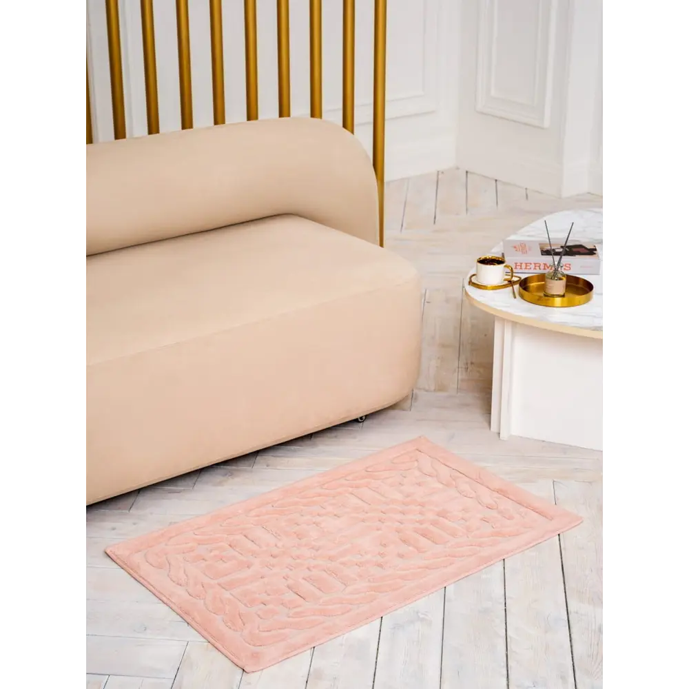 Фото Коврик для ванной комнаты Arya Home Collection 8680943041166 100x60см цвет розовый Фото Коврик для ванной комнаты Arya Home Collection 8680943041166 100x60см цвет розовый