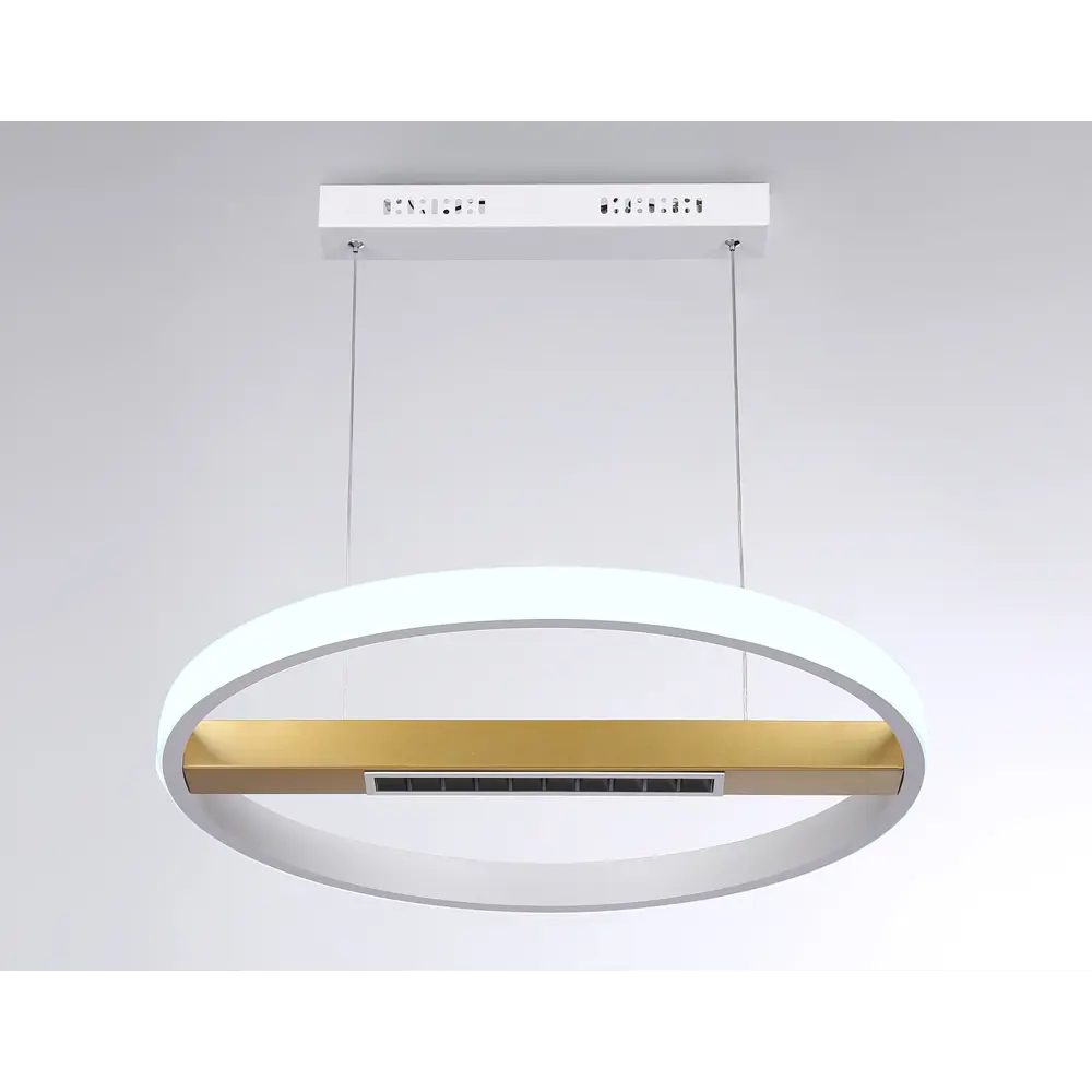 Фото 3 Светильник подвесной светодиодный Ambrella Light Comfort с пультом 10.08 м² регулируемый белый свет цвет белый/золото Фото 3 Светильник подвесной светодиодный Ambrella Light Comfort с пультом 10.08 м² регулируемый белый свет цвет белый/золото
