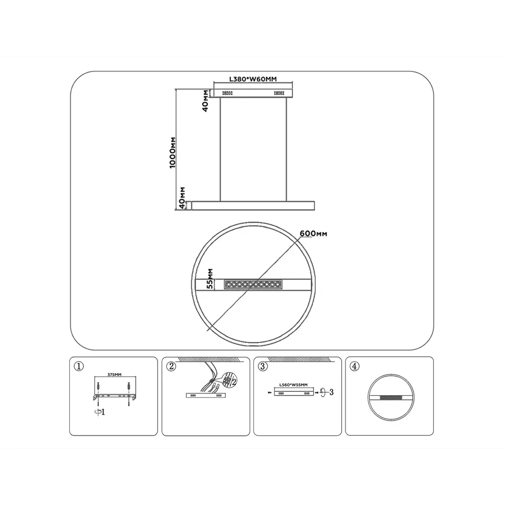 Фото 8 Светильник подвесной светодиодный Ambrella Light Comfort с пультом 10.08 м² регулируемый белый свет цвет белый/золото Фото 8 Светильник подвесной светодиодный Ambrella Light Comfort с пультом 10.08 м² регулируемый белый свет цвет белый/золото