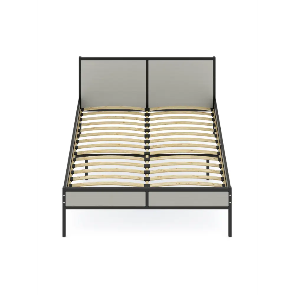 Фото 2 Кровать Solarius Kr140loft-plat-black-orto 145 x 90 x 206 см сосна цвет светло-серый Фото 2 Кровать Solarius Kr140loft-plat-black-orto 145 x 90 x 206 см сосна цвет светло-серый