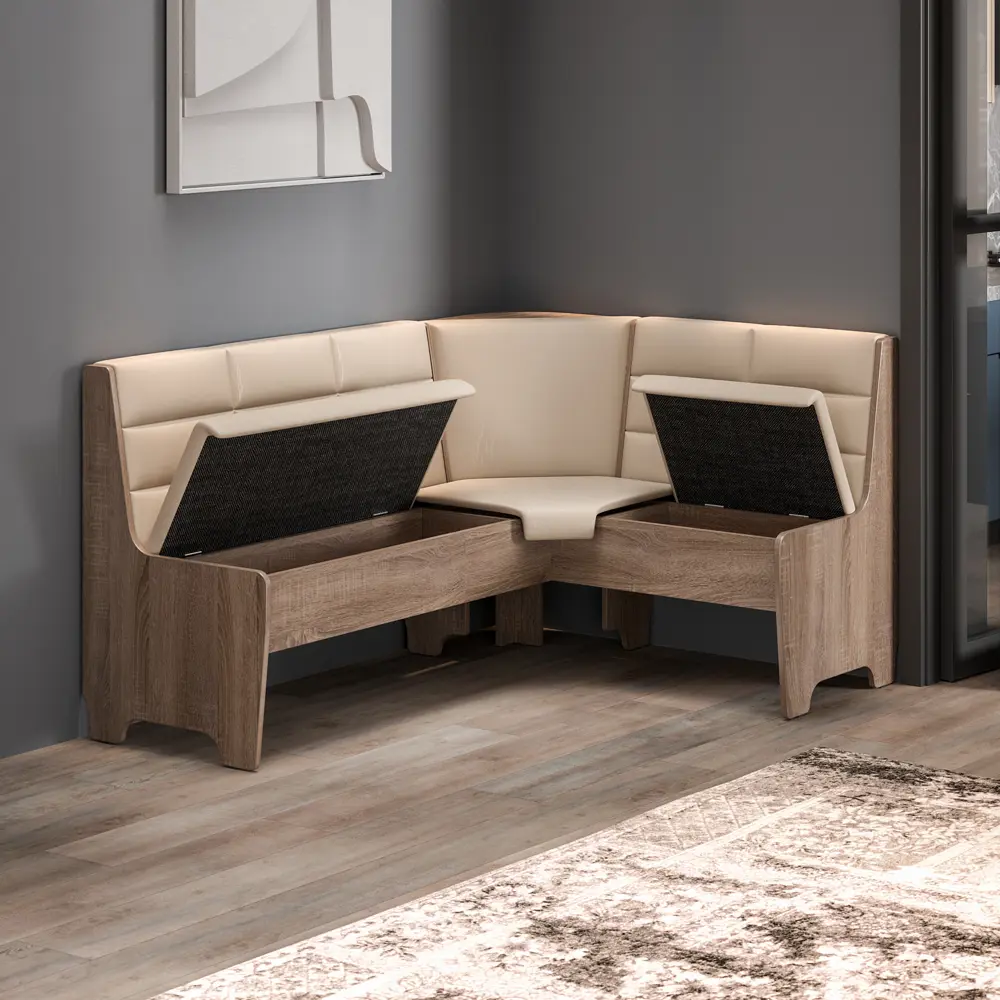 Фото 3 Техас Кухонный уголок Исп.2 (Дуб Сонома трюфель/Кашемир Крем) Фото 3 Техас Кухонный уголок Исп.2 (Дуб Сонома трюфель/Кашемир Крем)