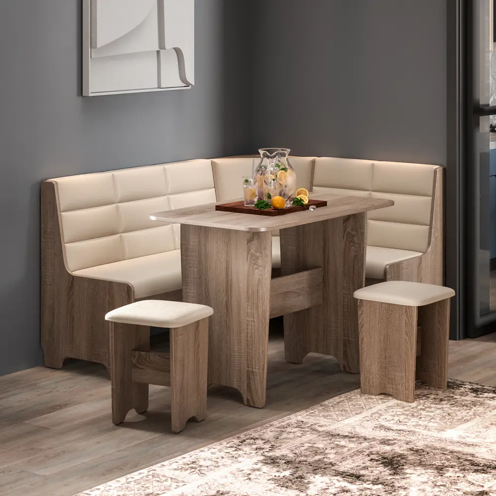 Фото 5 Техас Кухонный уголок Исп.2 (Дуб Сонома трюфель/Кашемир Крем) Фото 5 Техас Кухонный уголок Исп.2 (Дуб Сонома трюфель/Кашемир Крем)