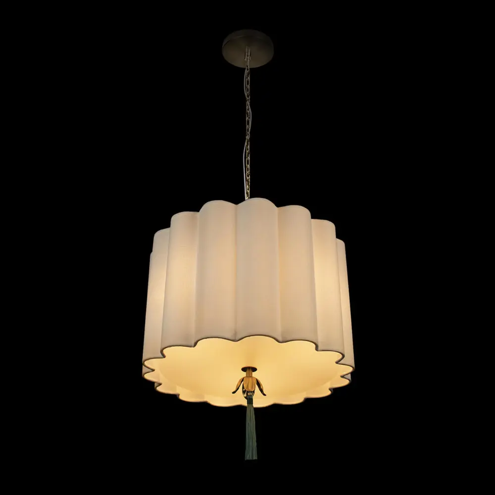 Фото 2 Светильник подвесной Loft It Mellow Lf_10306p_Light_linen 3 лампы 4.71 м² цвет лен/латунь