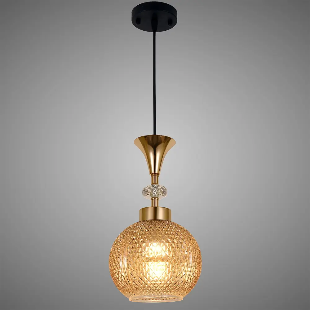 Фото 4 Светильник подвесной Reluce 02001-0.9-01 amber 1 лампа 6 м² цвет черный Фото 4 Светильник подвесной Reluce 02001-0.9-01 amber 1 лампа 6 м² цвет черный