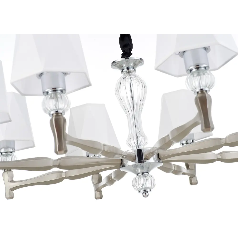 Фото 3 Люстра подвесная Escada Arcadia Esc_672_8s_nickel 8 ламп 30 м² цвет белый Фото 3 Люстра подвесная Escada Arcadia Esc_672_8s_nickel 8 ламп 30 м² цвет белый