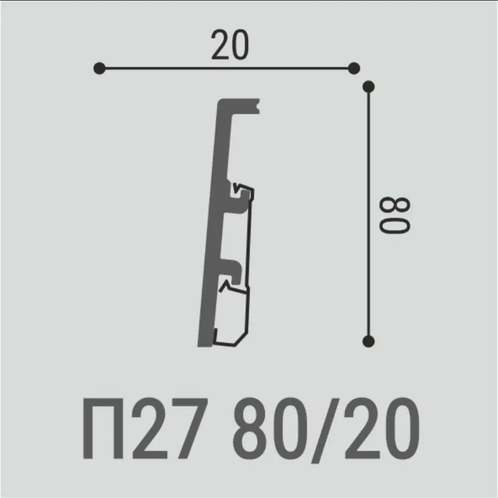 Фото 2 Плинтус напольный Bello Deco XPS П 27 Белый 80x20x2000 мм Фото 2 Плинтус напольный Bello Deco XPS П 27 Белый 80x20x2000 мм