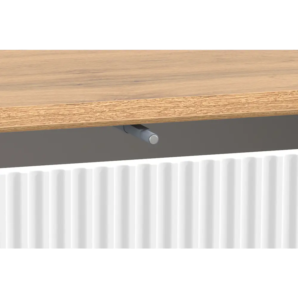 Фото 3 Тумба прикроватная Олимп 57.9x56.8x40.3 см 2 ящика ЛДСП цвет белый/дуб вотан