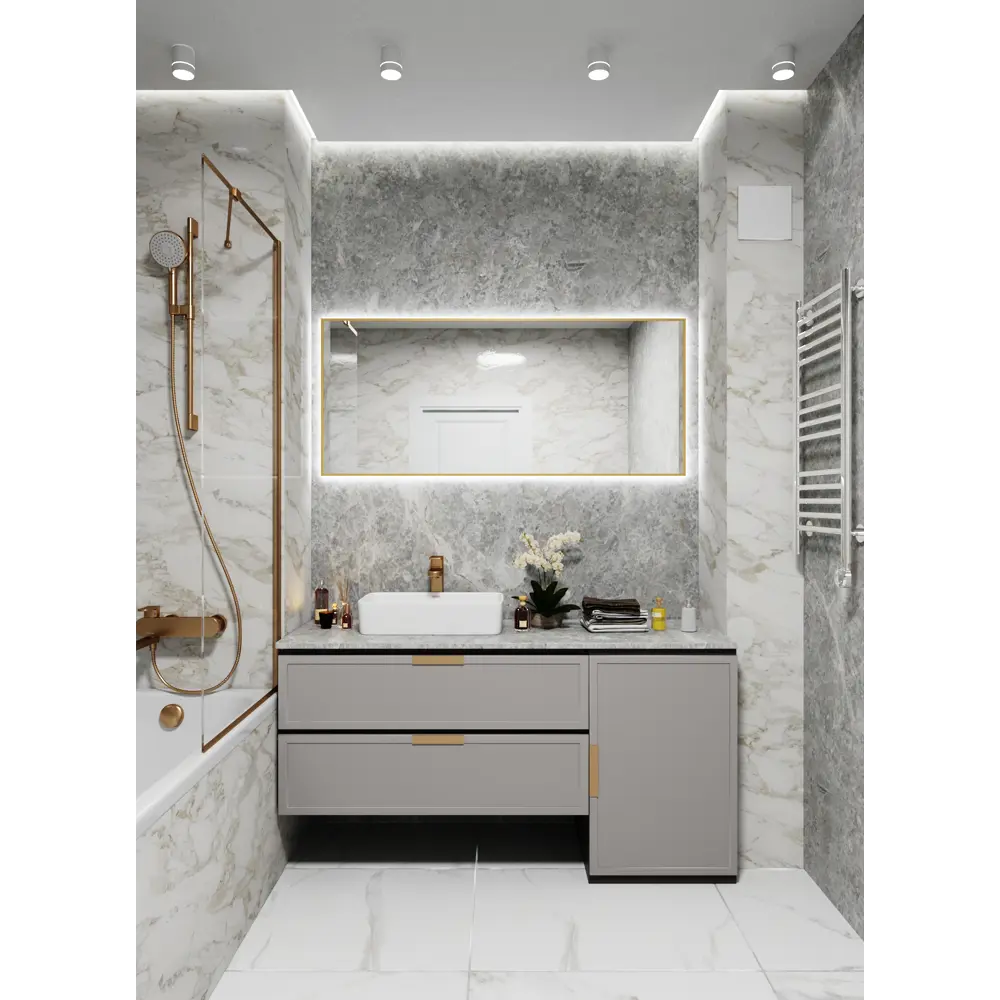 Фото 4 Зеркало со встроенной подсветкой One mirror 15070зсх 70x150 см Фото 4 Зеркало со встроенной подсветкой One mirror 15070зсх 70x150 см