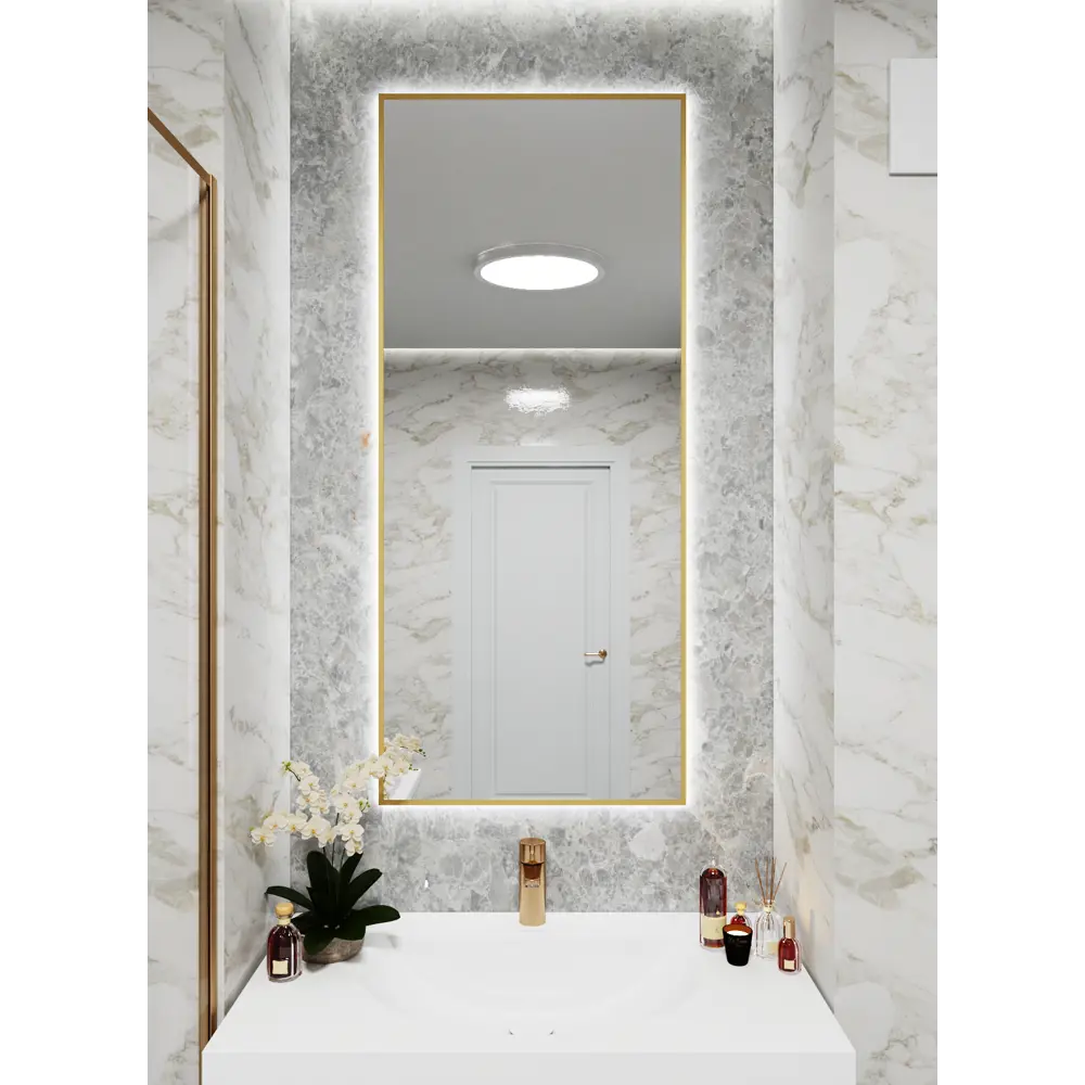 Фото Зеркало со встроенной подсветкой One mirror 15070зсх 70x150 см Фото Зеркало со встроенной подсветкой One mirror 15070зсх 70x150 см