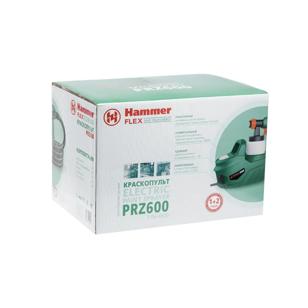 Фото 3 Краскопульт Hammer flex PRZ600, 650 Вт, 800 мл бак, вязкость до 100 DIN Фото 3 Краскопульт Hammer flex PRZ600, 650 Вт, 800 мл бак, вязкость до 100 DIN