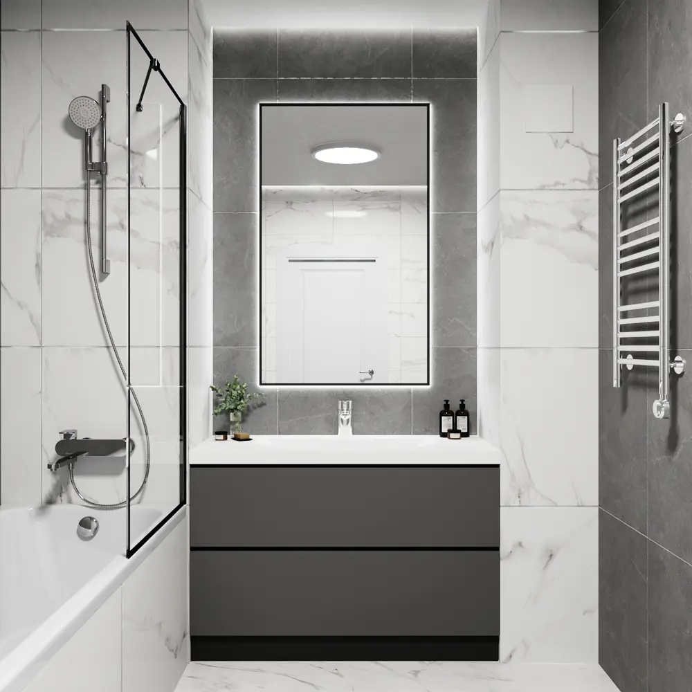 Фото 3 Зеркало со встроенной подсветкой One mirror 13080чсх 80x130 см Фото 3 Зеркало со встроенной подсветкой One mirror 13080чсх 80x130 см