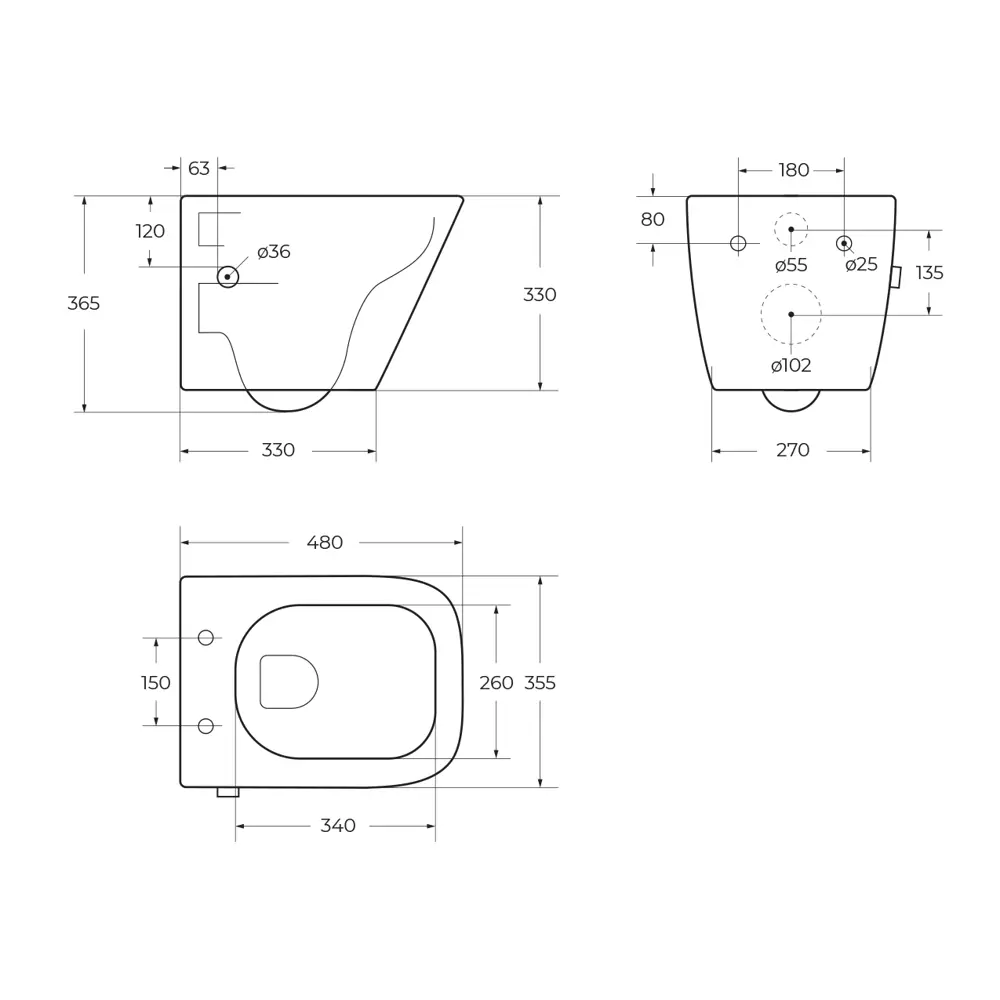 Фото 11 Унитаз подвесной Belbagno BB3103CHR-BS/SC безободковый с сиденьем микролифт