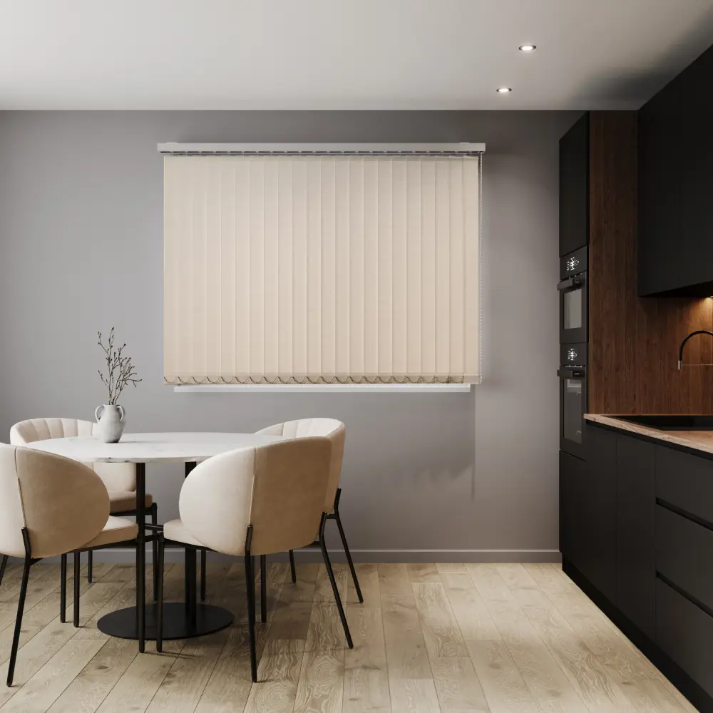 Фото Комплект вертикальных жалюзи Унистайл Vzhblbez 160x130 см алюминий цвет бежевый Фото Комплект вертикальных жалюзи Унистайл Vzhblbez 160x130 см алюминий цвет бежевый