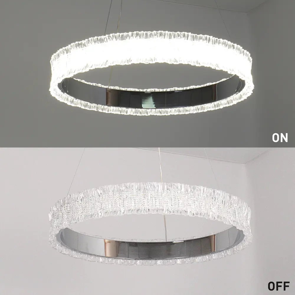 Фото 7 Кольцевая люстра VENERA 65W R-RC-485x1500-CHROME/CLEAR-220-IP20 Фото 7 Кольцевая люстра VENERA 65W R-RC-485x1500-CHROME/CLEAR-220-IP20