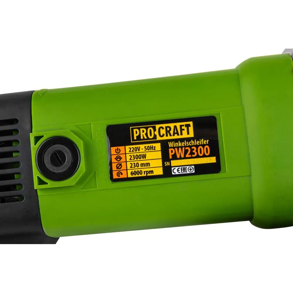 Фото 5 УШМ бесщеточная Procraft PW2300, 2000 Вт, 230 мм Фото 5 УШМ бесщеточная Procraft PW2300, 2000 Вт, 230 мм