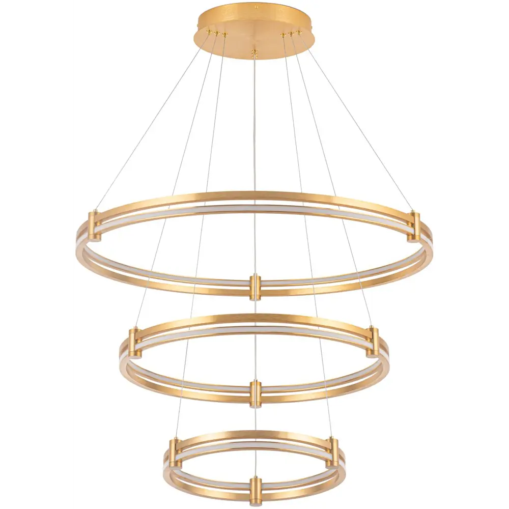 Фото Светильник подвесной светодиодный Stilfort 4006-05-03P Tooring с пультом управления 22 м² регулируемый белый свет цвет золото Фото Светильник подвесной светодиодный Stilfort 4006-05-03P Tooring с пультом управления 22 м² регулируемый белый свет цвет золото