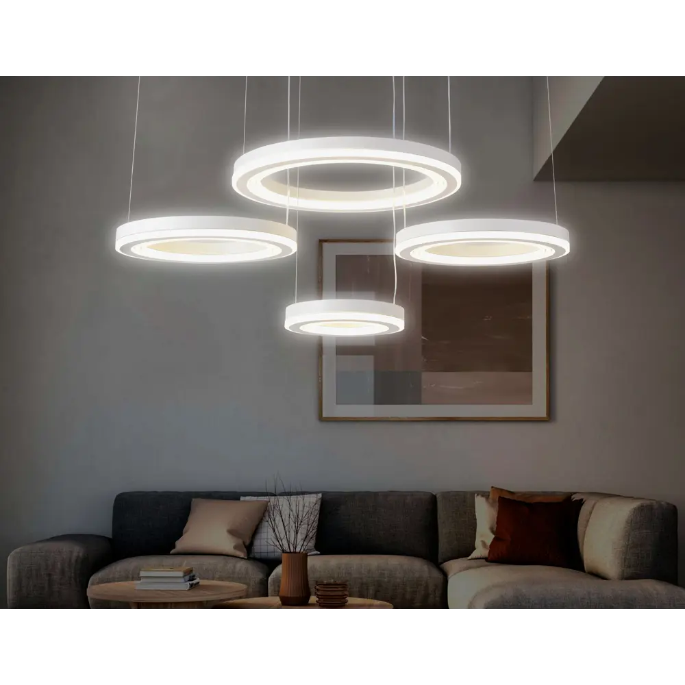 Фото 2 Светильник подвесной светодиодный Ambrella Light AMBR_FA4325 Acrylica с пультом управления 18 м² нейтральный белый свет цвет белый