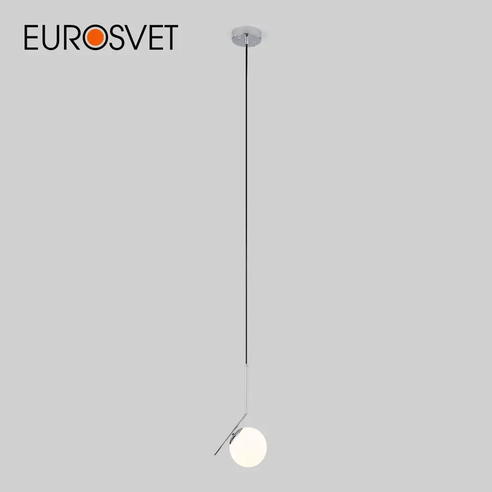 Фото Светильник подвесной EUROSVET a043574, 1 лампа, 4 м², цвет хром Фото Светильник подвесной EUROSVET a043574, 1 лампа, 4 м², цвет хром