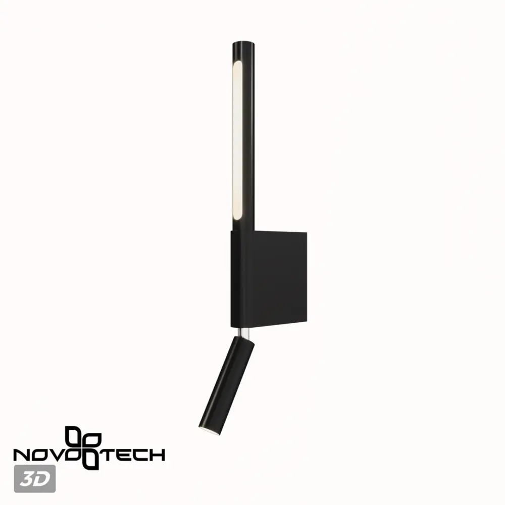 Фото 6 Настенный светильник светодиодный Novotech Fermo 359436 теплый белый (желтый) свет цвет черный Фото 6 Настенный светильник светодиодный Novotech Fermo 359436 теплый белый (желтый) свет цвет черный