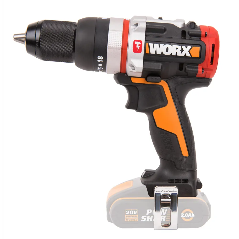Фото Дрель-шуруповерт аккумуляторная бесщеточная ударная Worx WX354.9, 20 В Li без АКБ и ЗУ Фото Дрель-шуруповерт аккумуляторная бесщеточная ударная Worx WX354.9, 20 В Li без АКБ и ЗУ