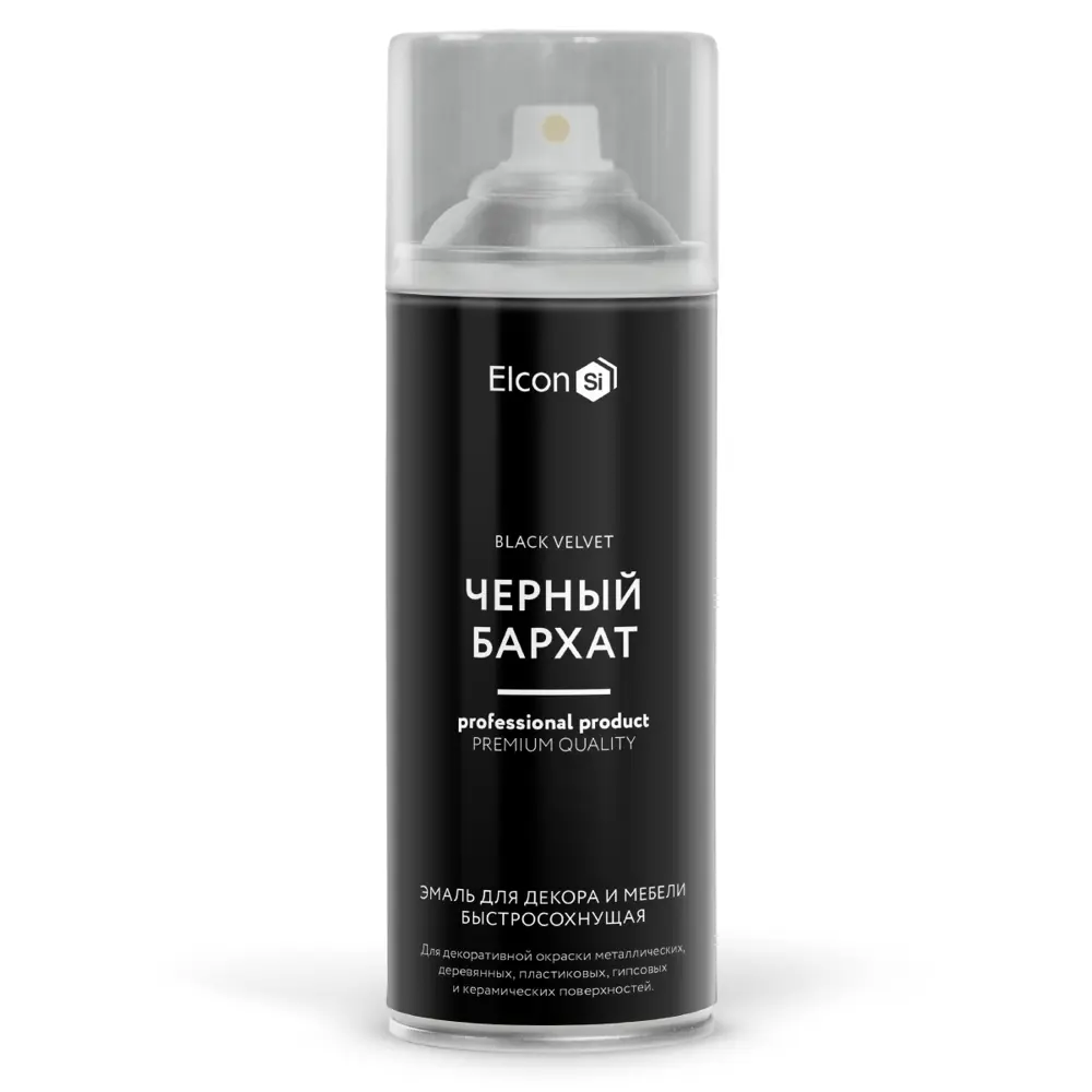 Фото 3 Краска аэрозольная Elcon 00-00462266 Décor цвет черный бархат 0.52 л 2 шт Фото 3 Краска аэрозольная Elcon 00-00462266 Décor цвет черный бархат 0.52 л 2 шт