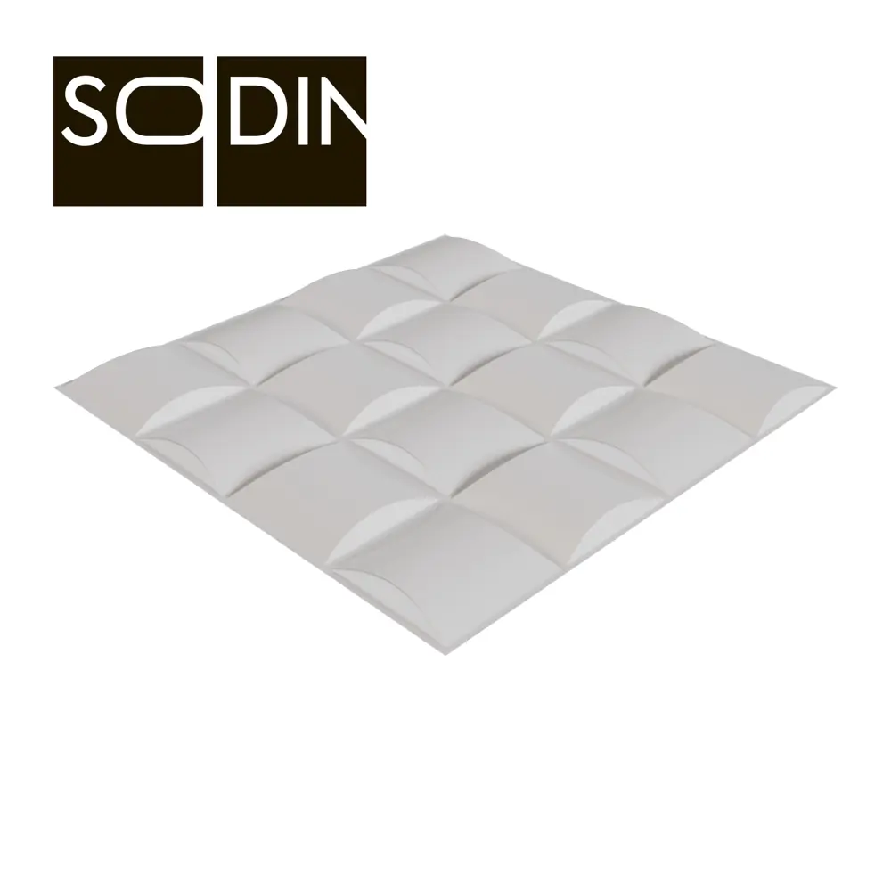 Фото 2 Стеновая панель 3D Sodin decor Плетение белый 500x500x1мм 3м² 12шт Фото 2 Стеновая панель 3D Sodin decor Плетение белый 500x500x1мм 3м² 12шт