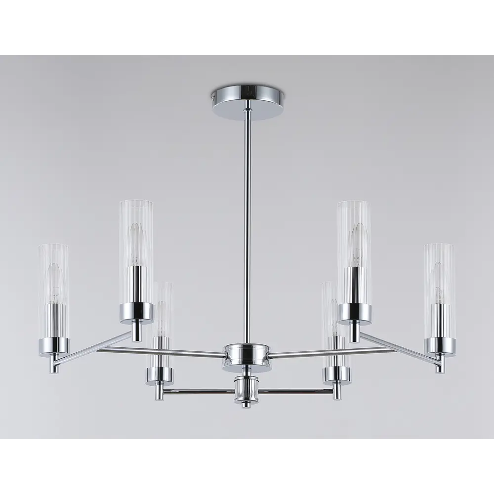 Фото 4 Люстра на штанге Ambrella light High light Lh55151 6 ламп 23 м² цвет хром, прозрачный Фото 4 Люстра на штанге Ambrella light High light Lh55151 6 ламп 23 м² цвет хром, прозрачный
