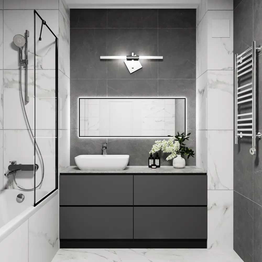 Фото 4 Зеркало со встроенной подсветкой One mirror 13040чсх 40x130 см Фото 4 Зеркало со встроенной подсветкой One mirror 13040чсх 40x130 см