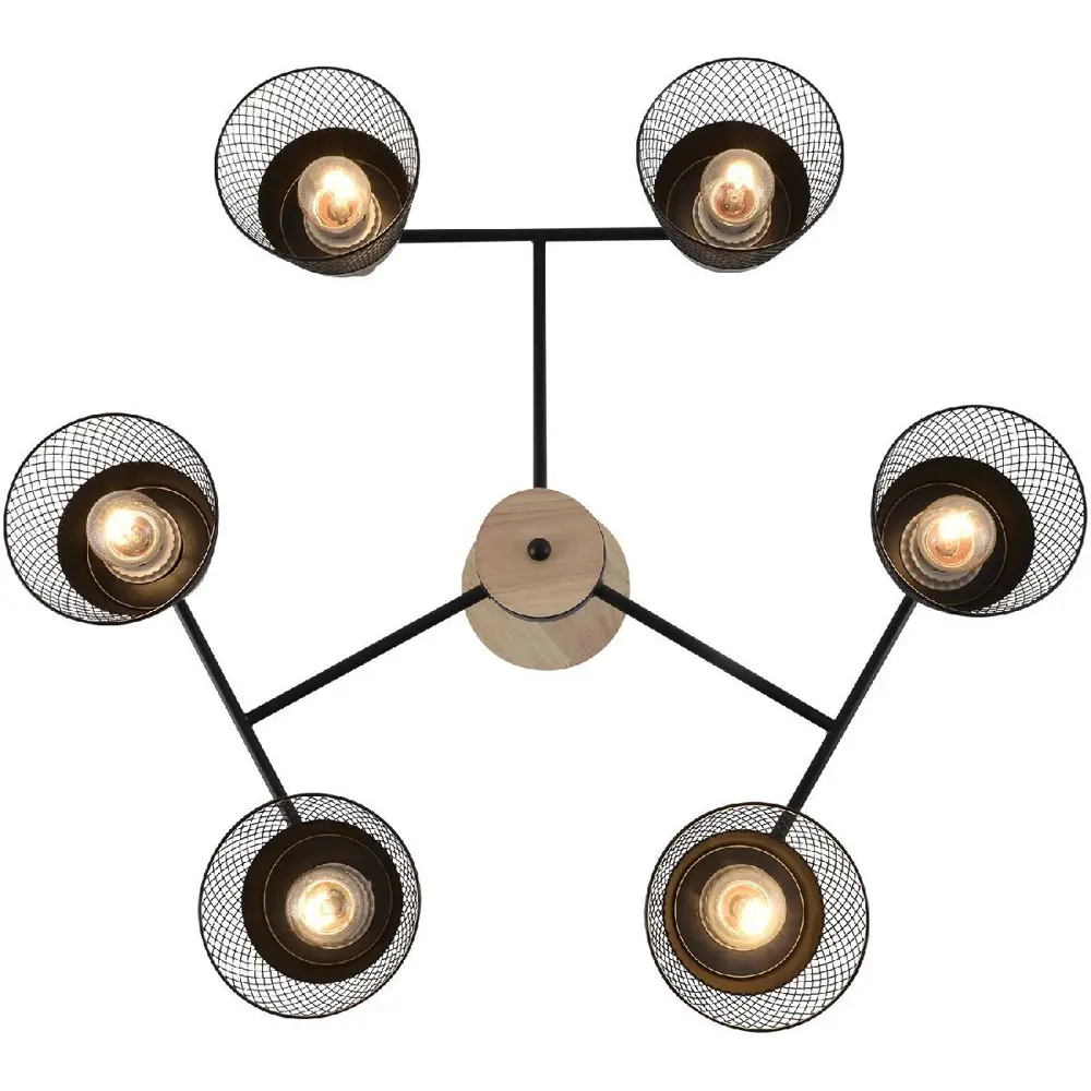 Фото 4 Люстра на штанге Reluce Нет 01492-0.3-06 bk+wood 6 лампа 18 м² цвет черный Фото 4 Люстра на штанге Reluce Нет 01492-0.3-06 bk+wood 6 лампа 18 м² цвет черный