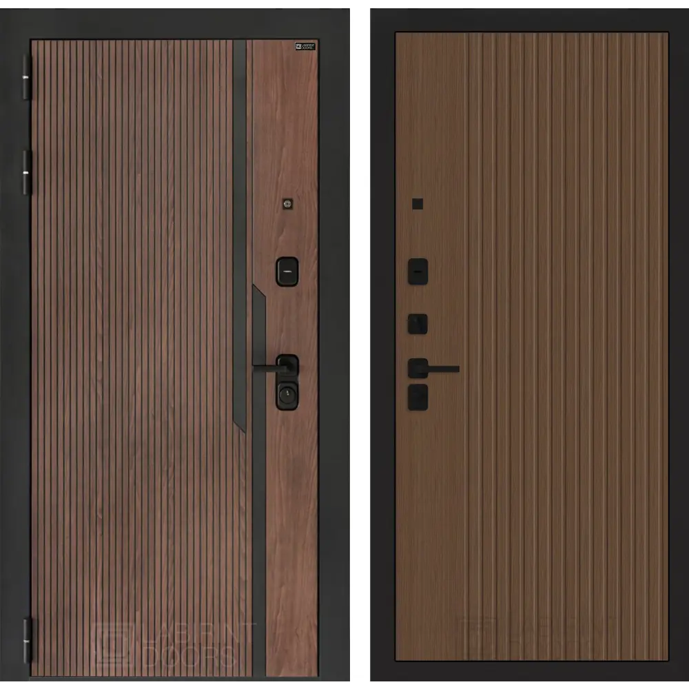 Фото Входная дверь Лабиринт Кармина левый 205x96см цвет орех американский с патиной/дуб кантри темный с панелью П29 Фото Входная дверь Лабиринт Кармина левый 205x96см цвет орех американский с патиной/дуб кантри темный с панелью П29