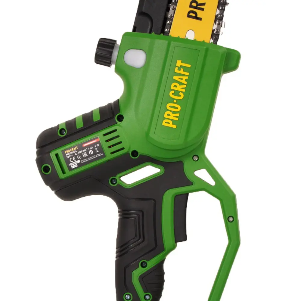 Фото 7 Пила аккумуляторная бесщёточная Procraft Pka32li 20 В шина 20 см 1x4 Ач АКБ и ЗУ в комплекте Фото 7 Пила аккумуляторная бесщёточная Procraft Pka32li 20 В шина 20 см 1x4 Ач АКБ и ЗУ в комплекте