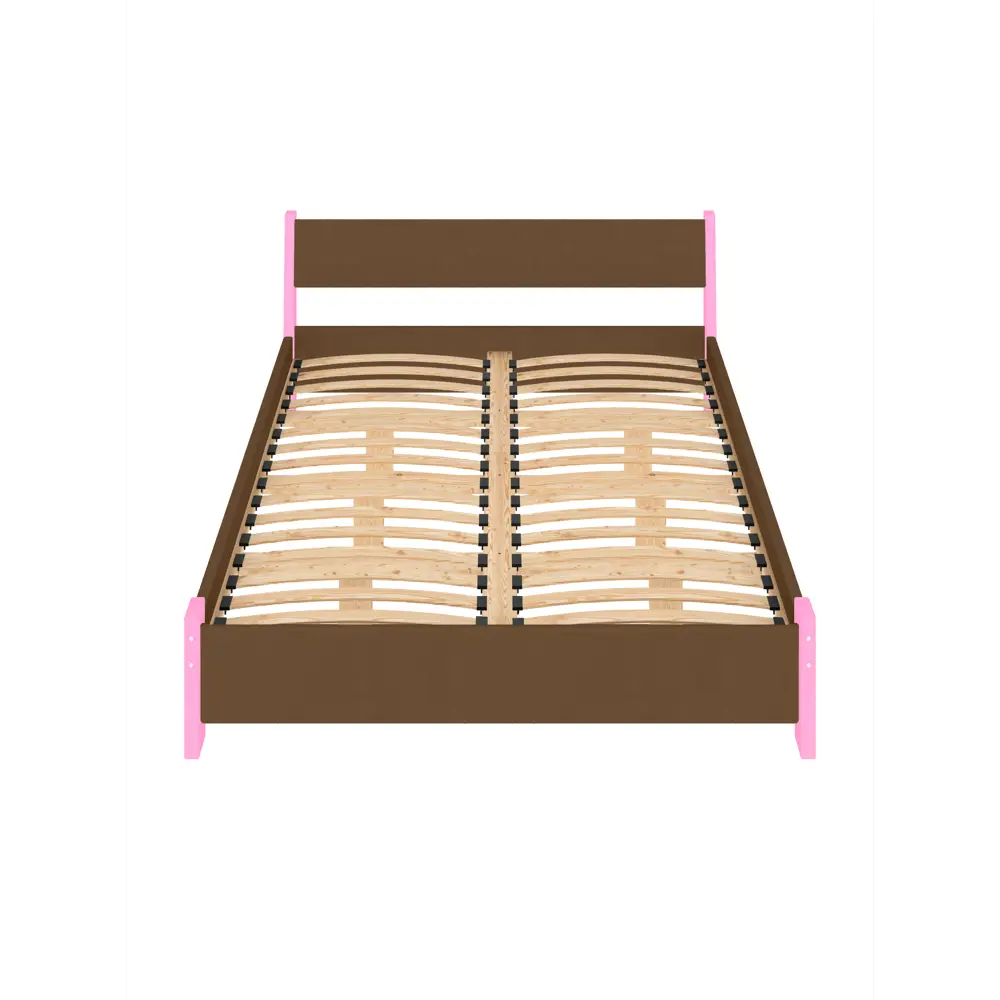 Фото 3 Кровать Solarius Мишка орто основание 170x80x210см дерево цвет коричневый/розовый Фото 3 Кровать Solarius Мишка орто основание 170x80x210см дерево цвет коричневый/розовый