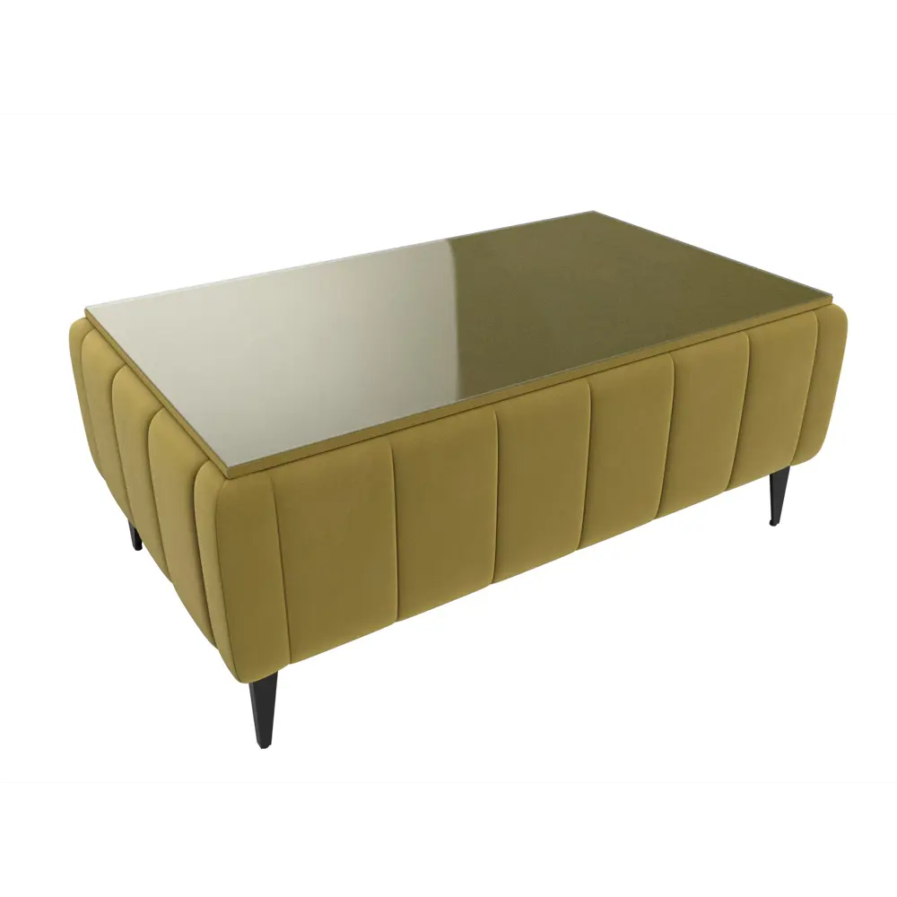 Фото 6 Стол Лига-045 Лига диванов 122342 117x49x68 см микровельвет цвет желтый