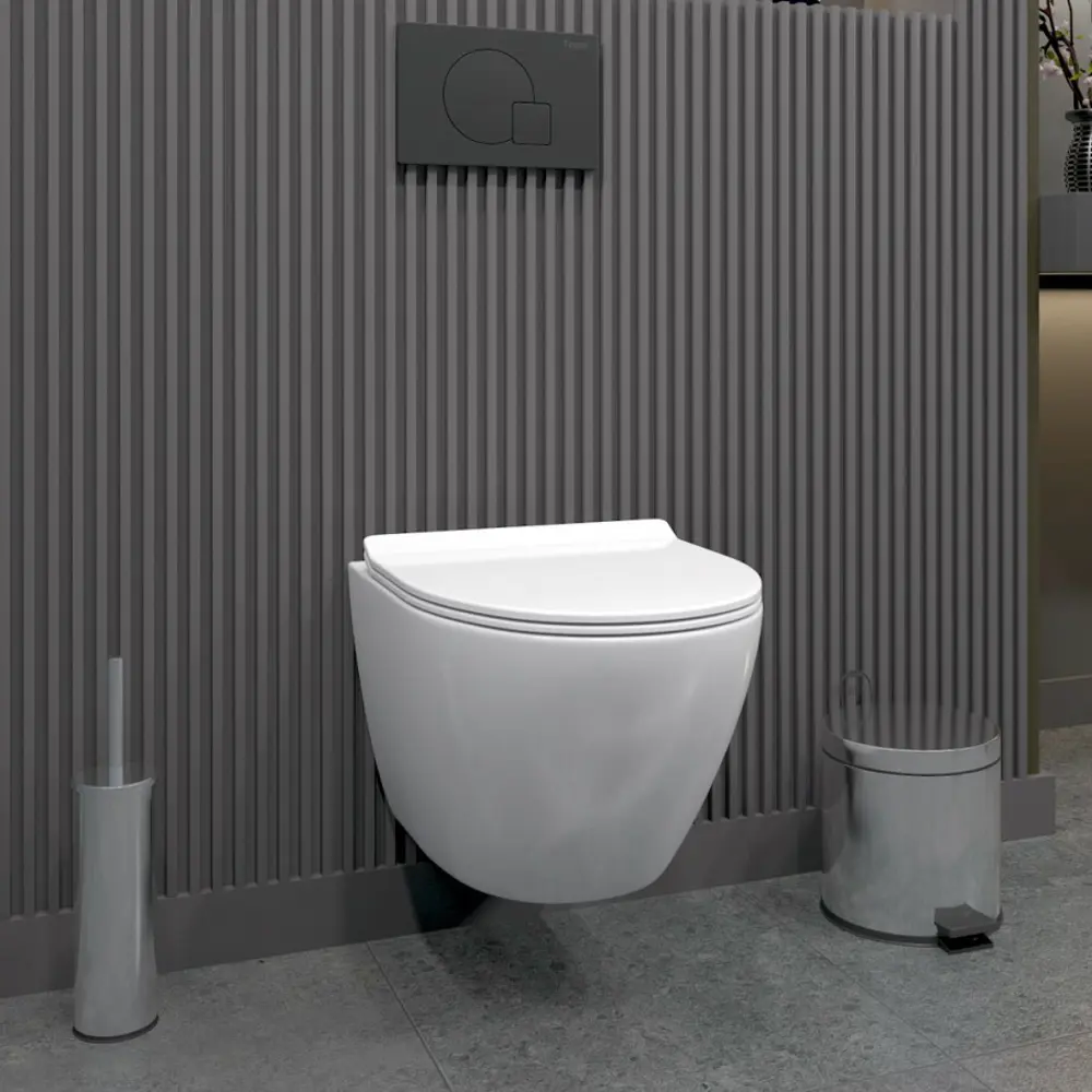 Фото 6 Комплект инсталляция и унитаз подвесной GROHE Rapid SL GH 39183001 безободковый, цвет белый Фото 6 Комплект инсталляция и унитаз подвесной GROHE Rapid SL GH 39183001 безободковый, цвет белый