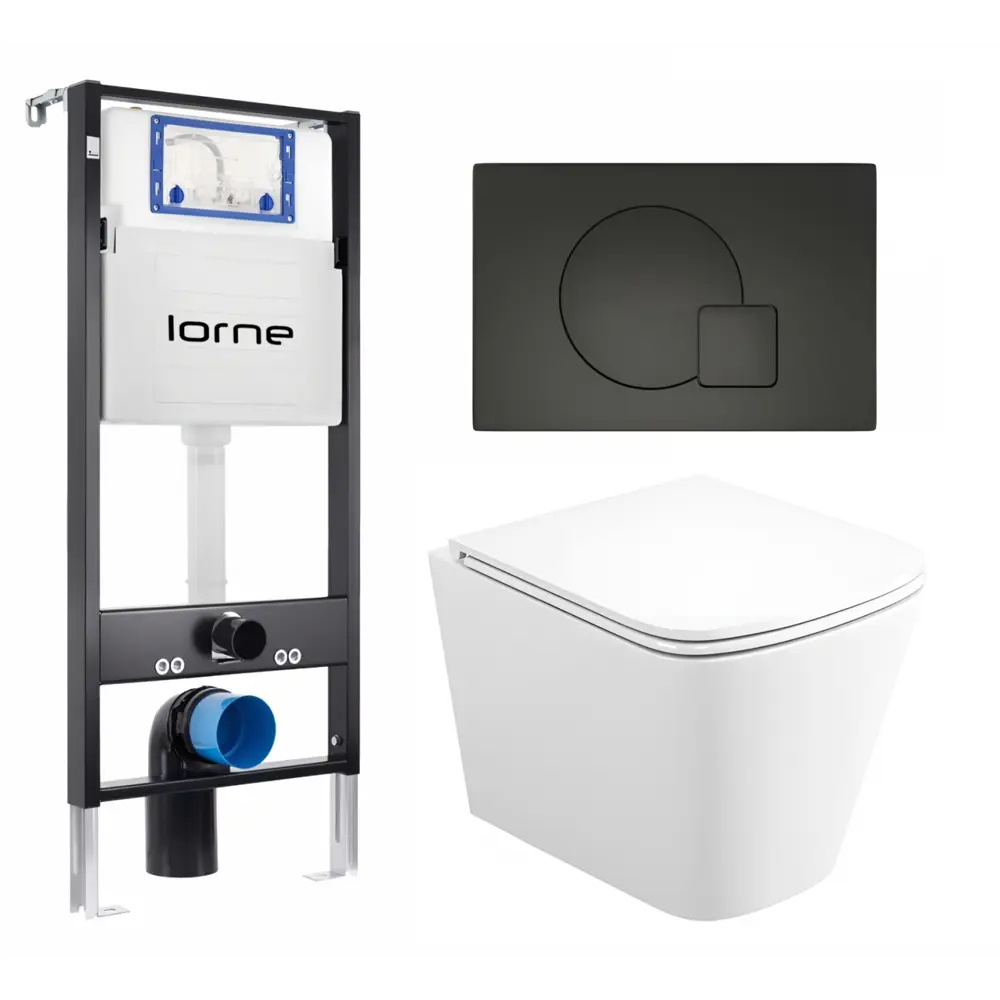 Фото Комплект инсталляция с унитазом Lorne 630355 цвет белый
