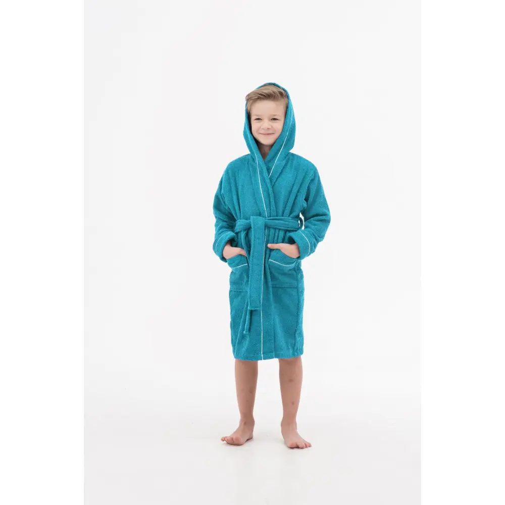 Фото Банный халат Everliness 402-146-Б размер 11 лет цвет разноцветный