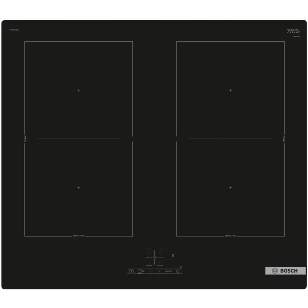 Фото Электрическая варочная панель Bosch PVQ61RBB5E 59 см 4 конфорки цвет черный Фото Электрическая варочная панель Bosch PVQ61RBB5E 59 см 4 конфорки цвет черный