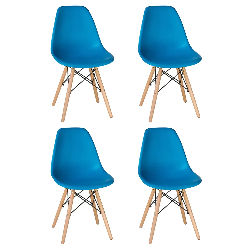Фото Комплект кухонных стульев 4 шт Dobrin Dsw lmzl-pp638 46x46x53 см пластик цвет голубой Фото Комплект кухонных стульев 4 шт Dobrin Dsw lmzl-pp638 46x46x53 см пластик цвет голубой