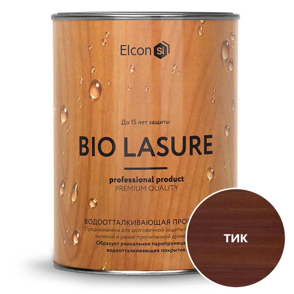 Фото Водоотталкивающая пропитка для защиты дерева Elcon Bio Lasure цвет тик 0.9 л Фото Водоотталкивающая пропитка для защиты дерева Elcon Bio Lasure цвет тик 0.9 л