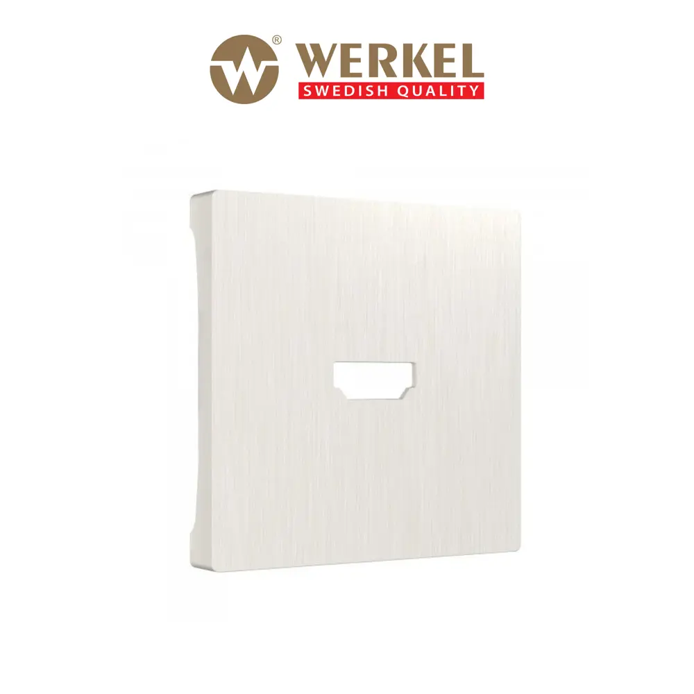 Фото Накладка Werkel для розетки HDMI перламутровый рифленый Фото Накладка Werkel для розетки HDMI перламутровый рифленый