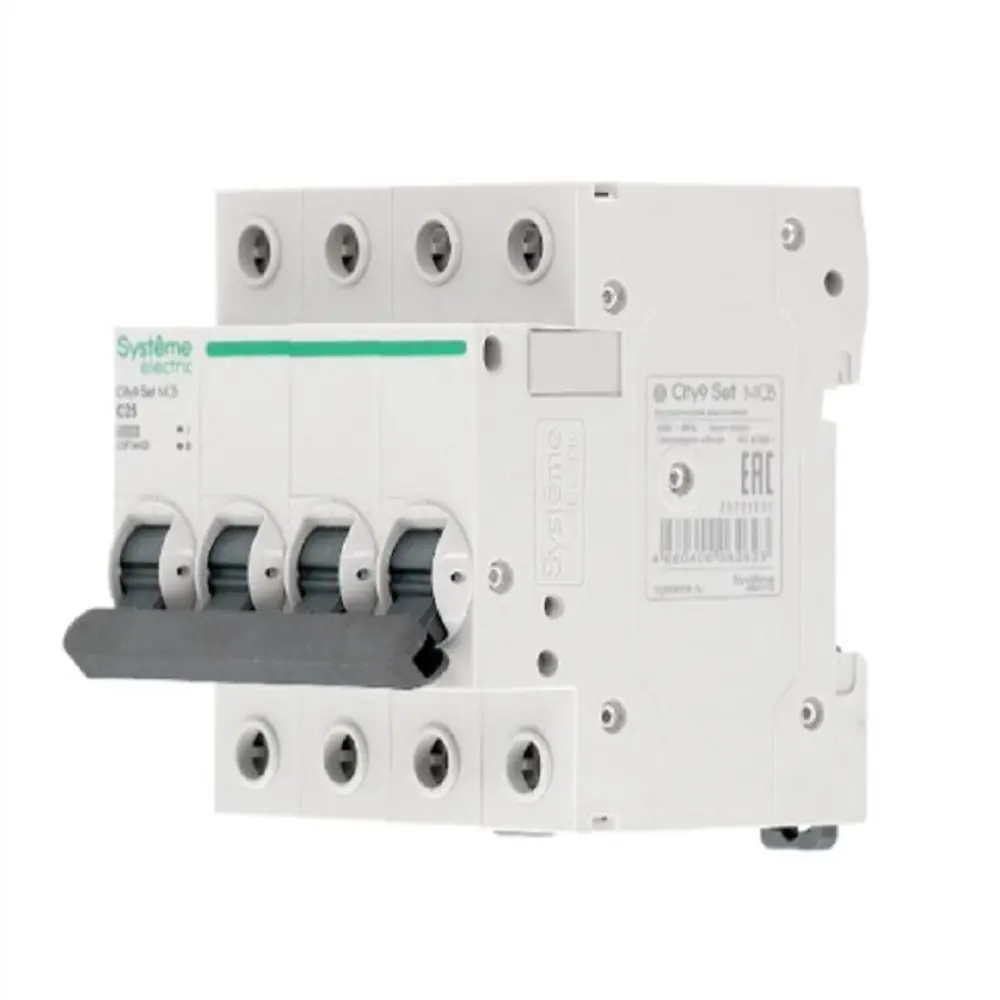 Фото 2 Автоматический выключатель Systeme electric City9 Set 4P C25 А 4.5 кА C9F34425 Фото 2 Автоматический выключатель Systeme electric City9 Set 4P C25 А 4.5 кА C9F34425