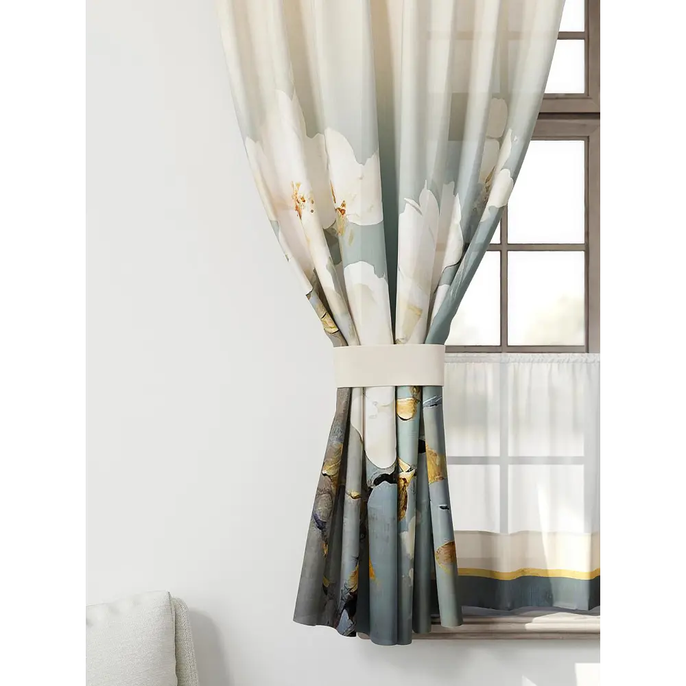 Фото 4 Комплект штор Comfy way CW705116-160 на шторной ленте 160x150 см цвет бежевый, серый Фото 4 Комплект штор Comfy way CW705116-160 на шторной ленте 160x150 см цвет бежевый, серый
